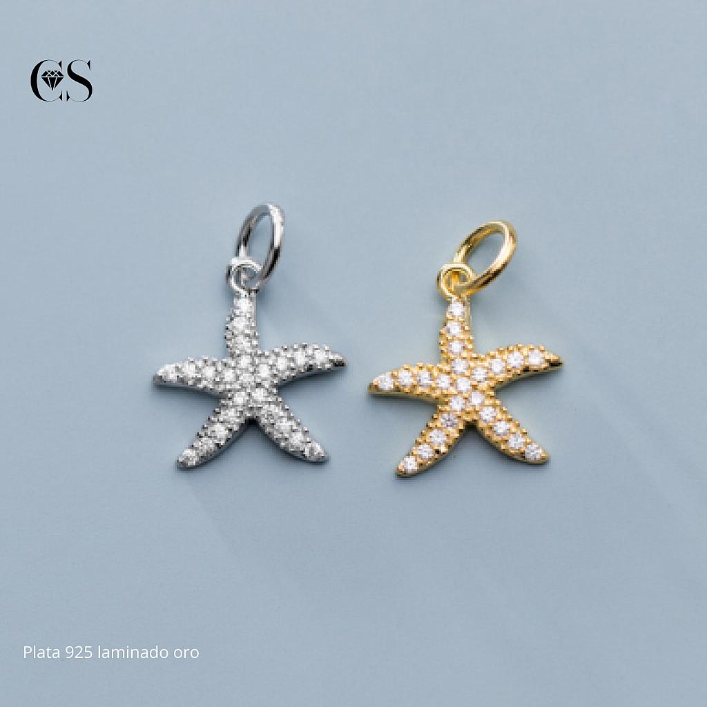Dije/ plata de ley 925 auténtica /estrella de mar