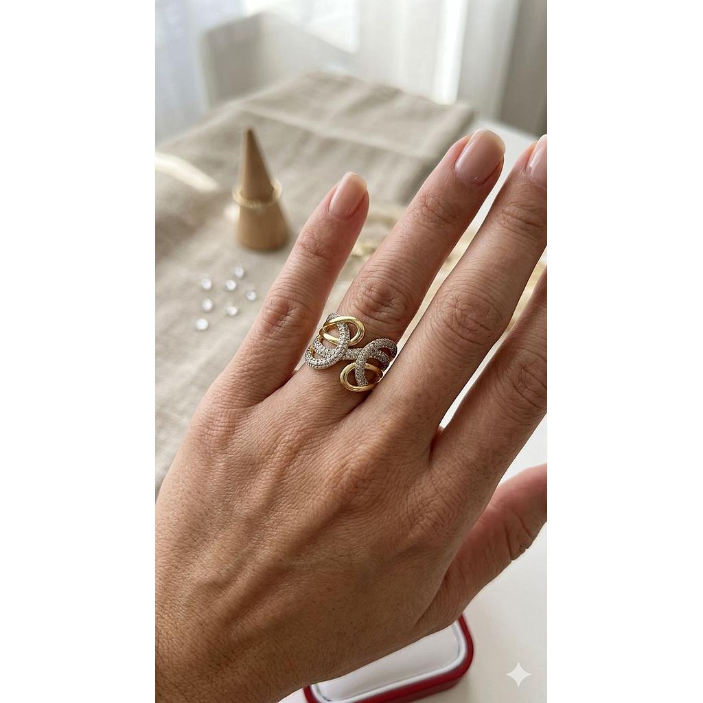 ANILLO GOLD CON CIRCONIO