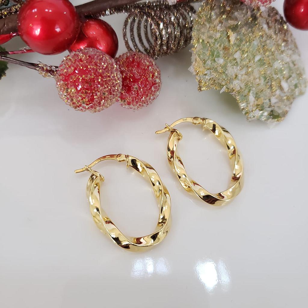 ARGOLLAS GOLD PLATA 925TROQUELADAS BAÑO DE ORO 18K