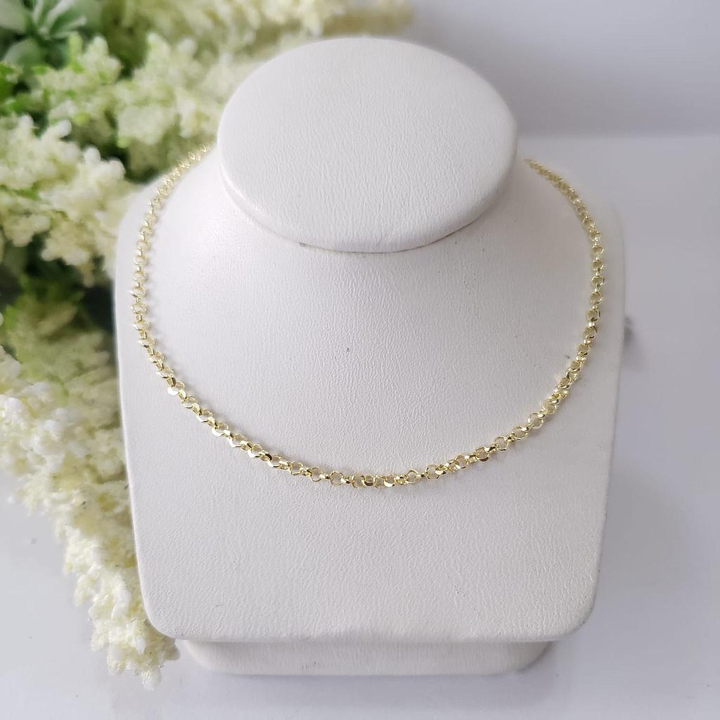 CADENA ROLO GOLD PLATA 925 CON BAÑO EN ORO