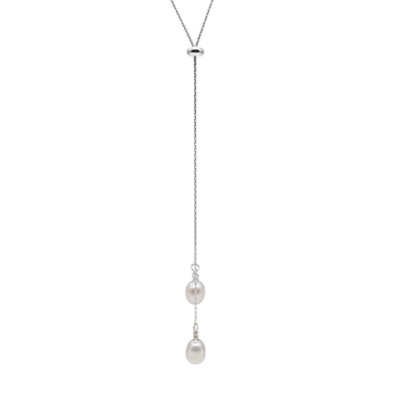 CORBATERO AJUSTABLE DE PERLAS CULTIVADAS 8MM. GARGANTILLA, COLLAR.